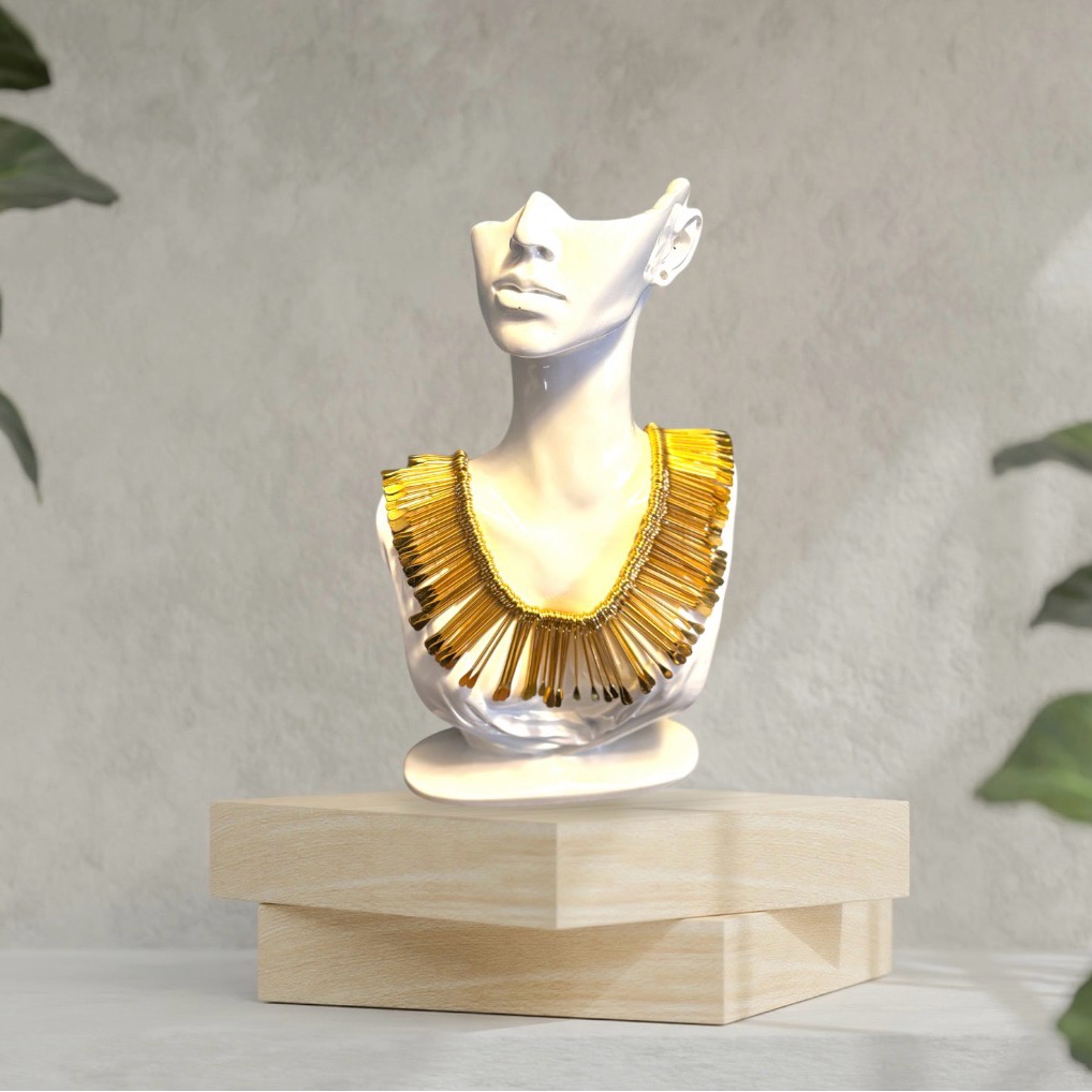 Sassy Jones Nagosi Gold Womens Bib Necklace 38$